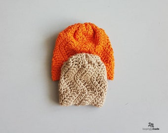 Easy Textured Baby Hat, Crochet Baby Hat Pattern, Preemie Hat, Easy Baby Hat, Baby Beanie (4 sizes- Preemie to 12mths old)