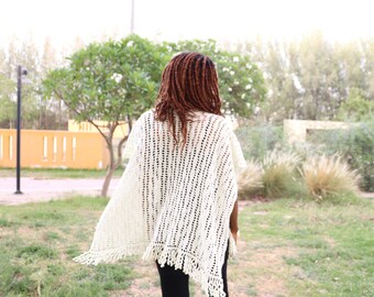 Lacy Crochet Summer Cover-Up Pattern: Beach Ruana (PDF Pattern)