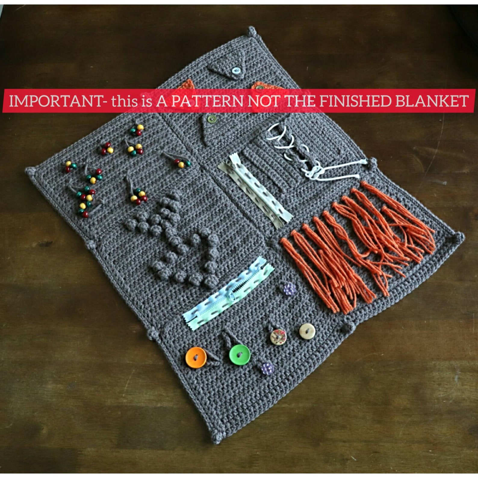 Crochet Fidget Blanket Pattern Activity Blanket for Dementia Etsy Canada