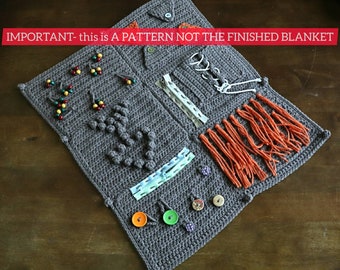 Crochet Fidget Blanket Pattern: Sensory Activity for Dementia (PDF Pattern)