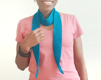 Crochet Scarf Pattern, Skinny Scarf, Stylish Scarf, Clothing Accessory, Beginner Crochet Pattern, Easy Crochet Pattern