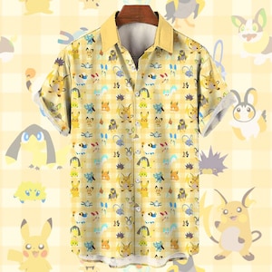 Pokemon Electric Art Button-Down-Hawaii-Hemd