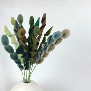 Leaves, Rounded - Felt Greenery / Felt Foliage / Felt Leaves / Felt Flowers / Felt Bouquet / Build A Bouquet