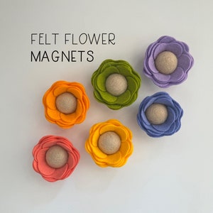 Felt Flower Magnets / Ranunculus