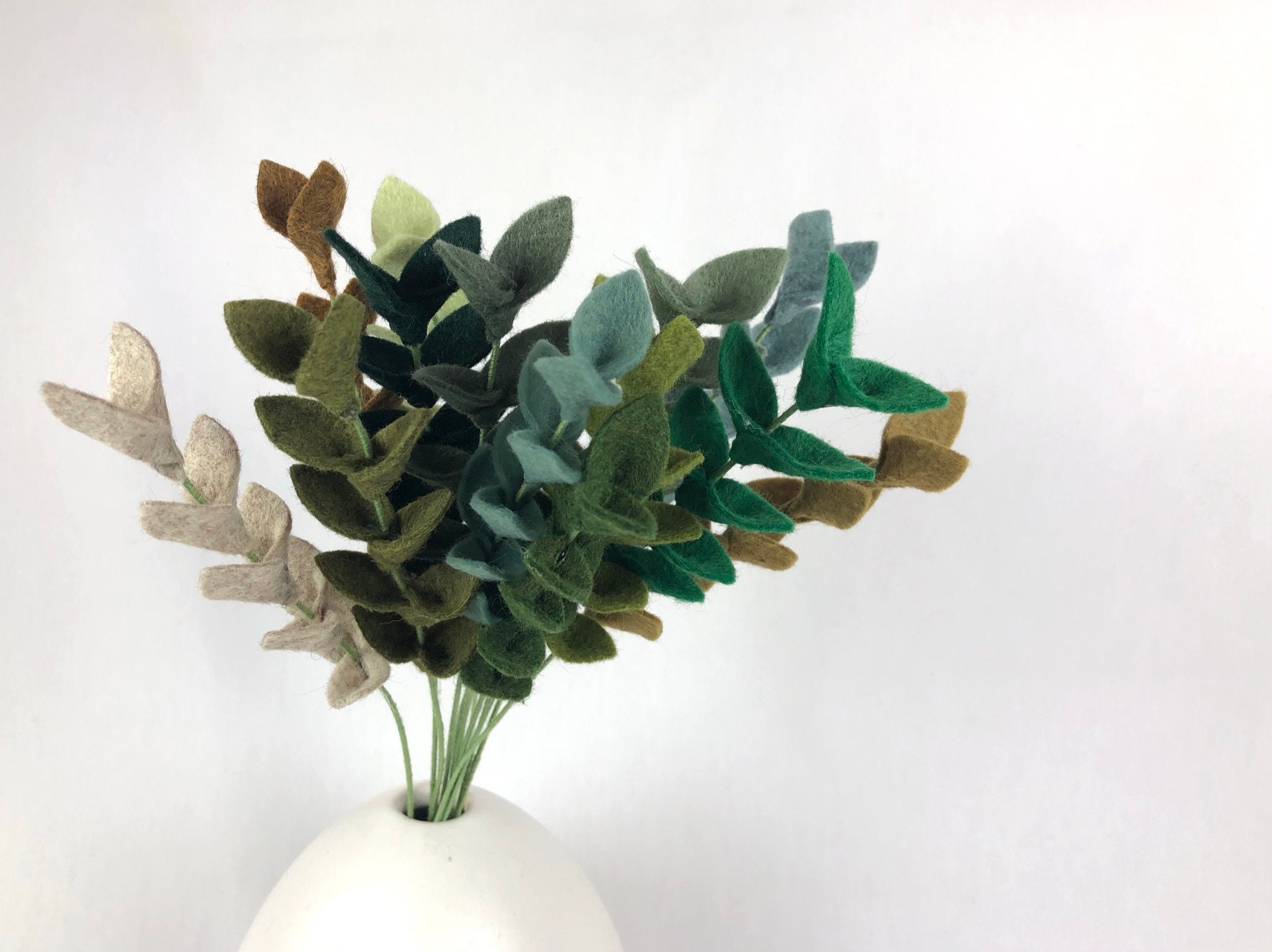 Leaves Pointed Felt Greenery / Felt Foliage / Felt Leaves / Etsy