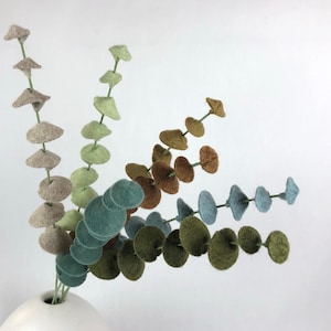Eucalyptus Silver Dollar - Felt Greenery / Felt Foliage / Felt Leaves / Felt Flowers / Felt Bouquet / Build A Bouquet