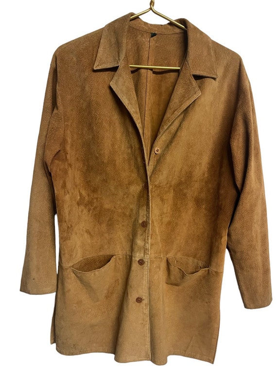 Danier Vintage suede women’s blazer tan color