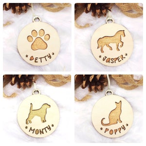 Christmas Pet Decorations | Wooden Dog Christmas Decoration | Wooden Decorations | Personalised Dog Decoration | Cat Decoration