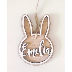 Personaliased Easter Rabbit Hanging Tag | Gift Tag Idea | Easter Gift | Name Tag | Grandchild Easter Gift | Easter Tag