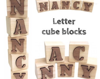 Blocchi cubo di nome in legno personalizzati, Baby Blocks, Baby Shower Gift, New Baby Gift, Nursery Decor, Scandi Nursery Decor
