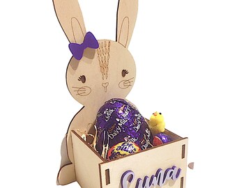 Personalised Easter Bunny | Easter Child Gift | Egg Gift | Easter Gift | Easter Rabbit | Personalised Gift | Wooden Rabbit