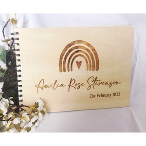 Fotoalbum aus Holz | Holzalbum | Personalisiertes Fotoalbum | Baby Geschenk Hochzeitsgeschenk |  Verlobung Geschenk | Personalisiertes Album