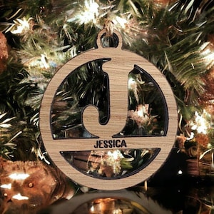 Personalised Christmas Decoration | Name Intitial Decoration | Wooden Christmas Decoration | Wooden Christmas Tree Decoration