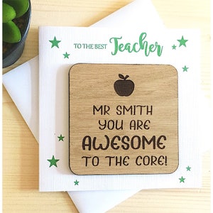 Teacher Coaster | Teacher Gift | Wooden Coaster | Personalised Teacher Gift | Teaching Assistant Gift | Best Teacher Gift Idea