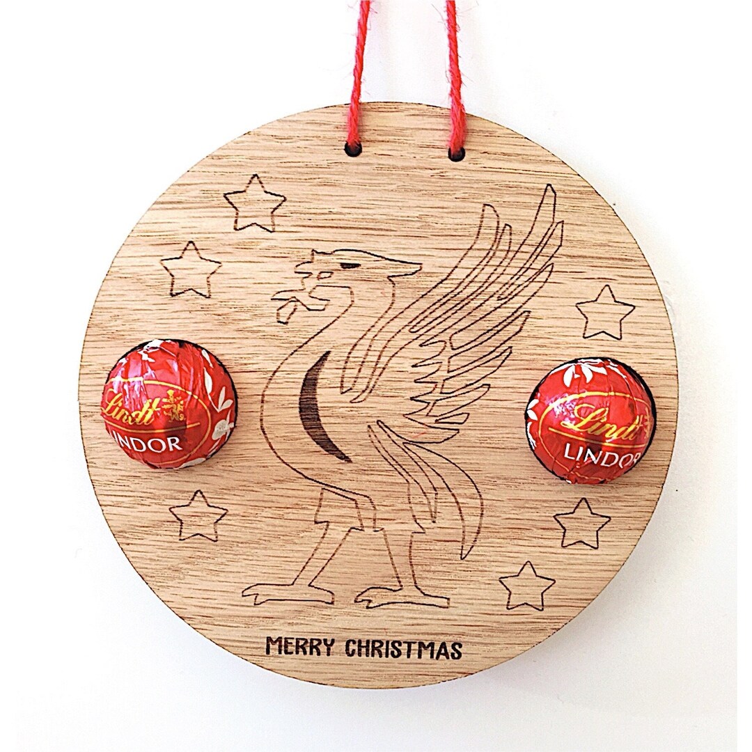 Lindt Chocolate Holder Liverpool Football Decoration wooden Chocolate Holder Personalised
