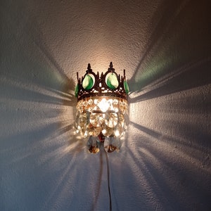 Vintage Paar Passenden Kristall Wandleuchten Scones Badezimmer Esszimmer Beleuchtung LED-Leuchte Beleuchtung Wohnkultur Jugendstil