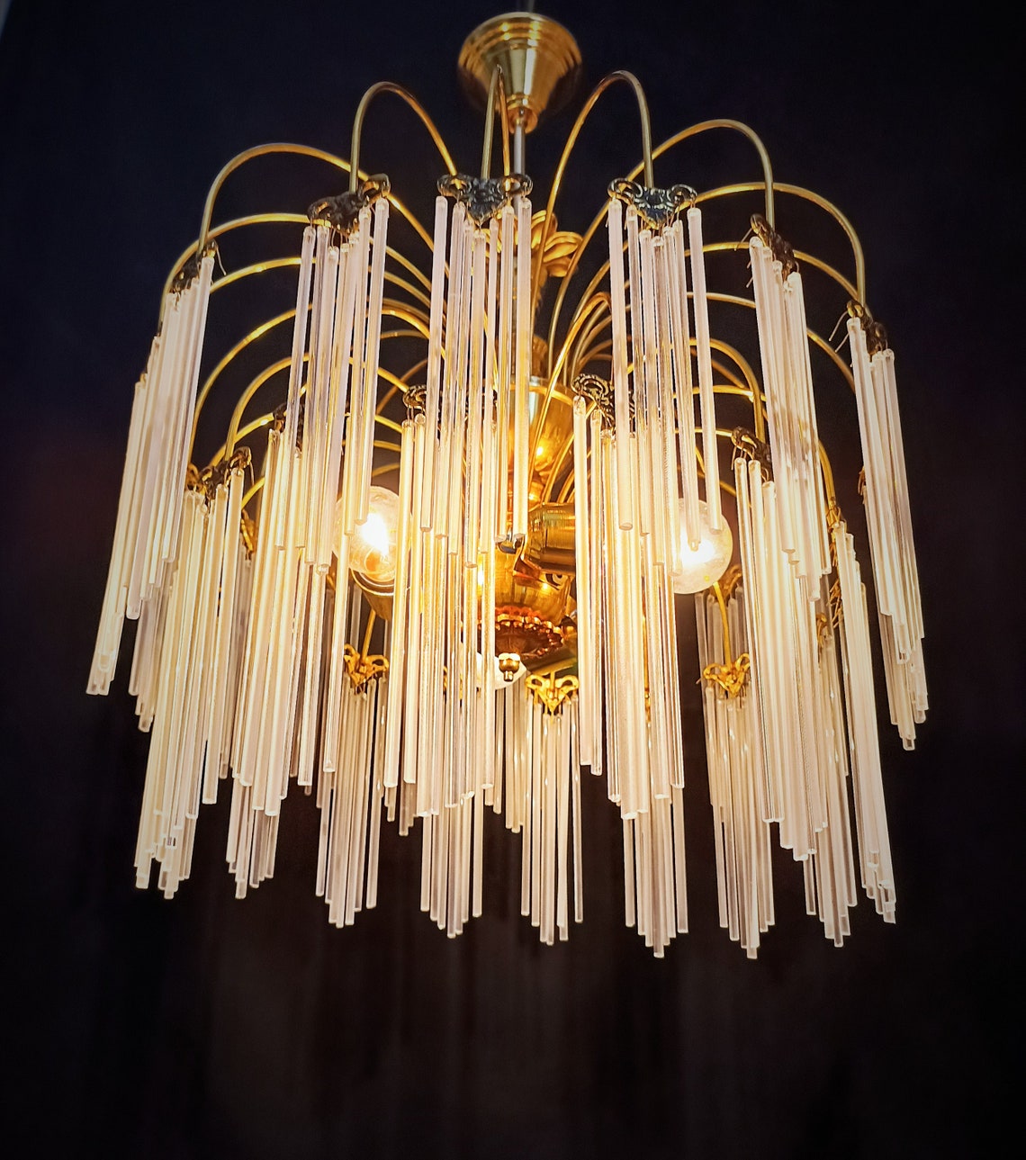 Vintage Art Deco Retro 80s Ceiling Hall Light Murano Milk - Etsy