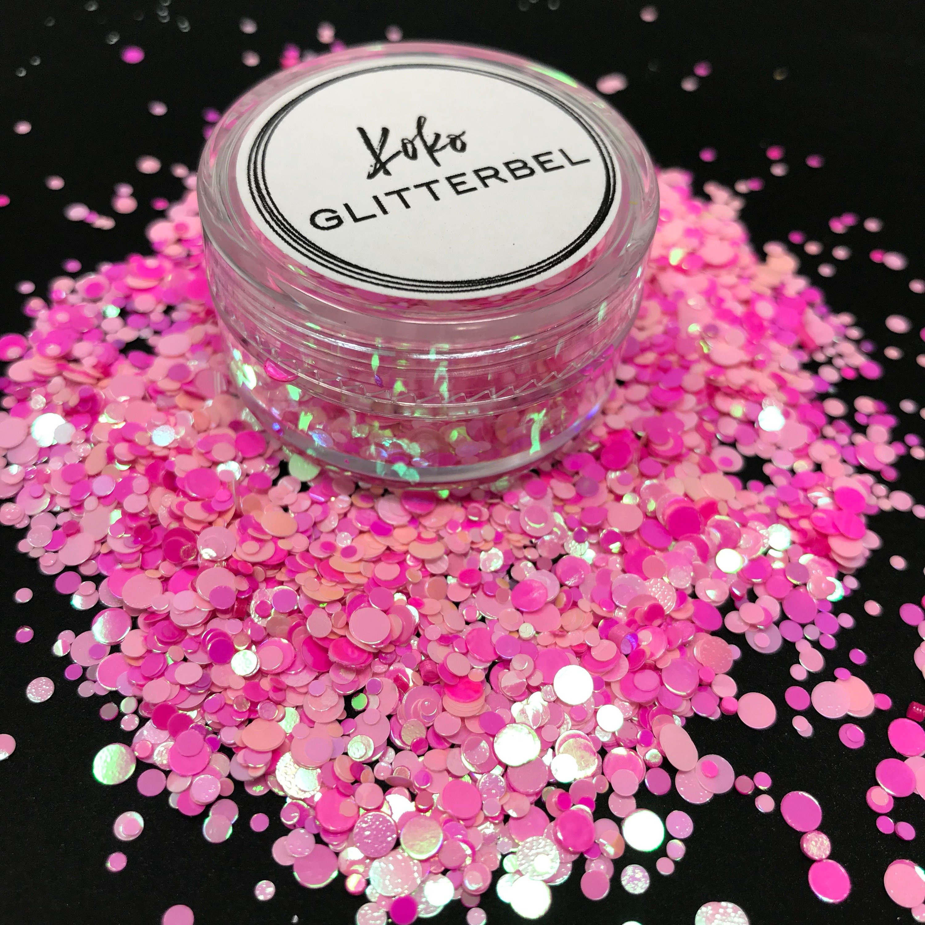 Strawberry & Cream Glitter Dots Pink Solvent Resistant for - Etsy