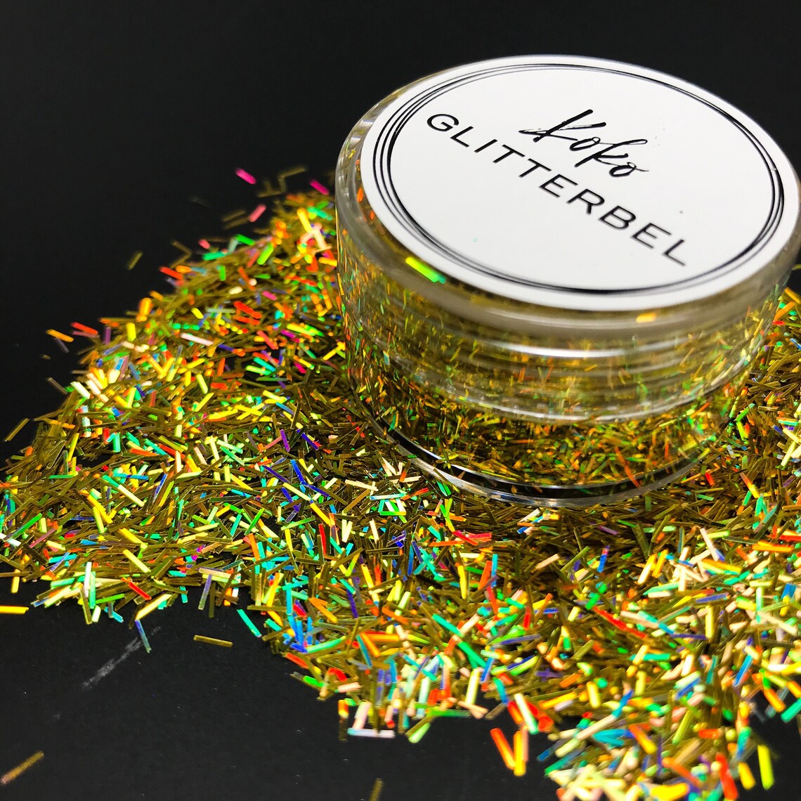 Gold Holographic Glitter Tinsel Bars Rainbow Sparkle & Shine Etsy
