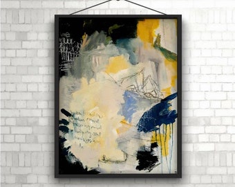 Pintura acrílica abstracta / Pintura abstracta / Imagen abstracta / Paisaje abstracto / paisaje abstracto / Único