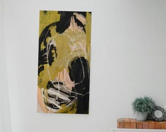 Pintura acrílica abstracta / Pintura abstracta / Imagen abstracta / negro / Único