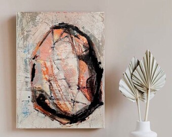 Gemstone/ Koh-I-Nor/ abstractart/ Minimalismo/ acril/ arte/ formas de piedra/ pintura / Único