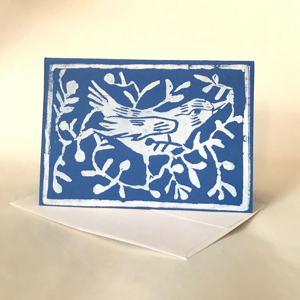 Bird Block Print Etsy