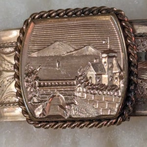 1800's Victorian Etched Bangle Bracelet