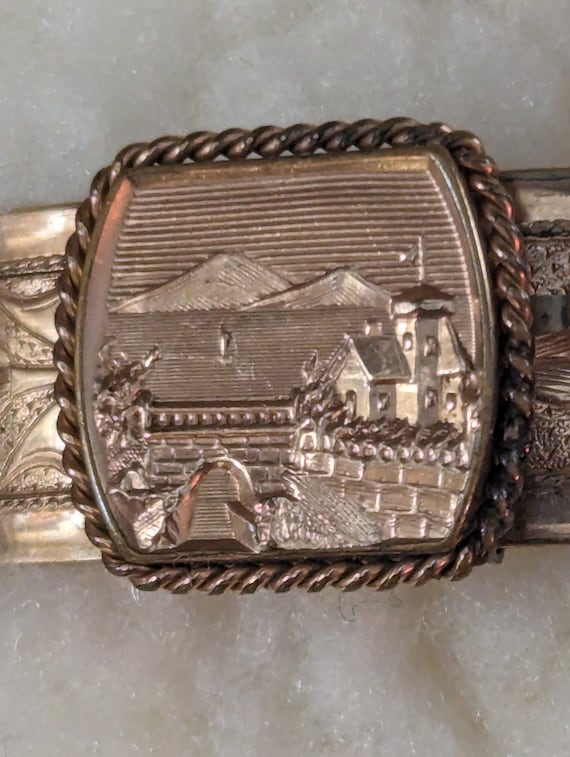 1800's Victorian Etched Bangle Bracelet