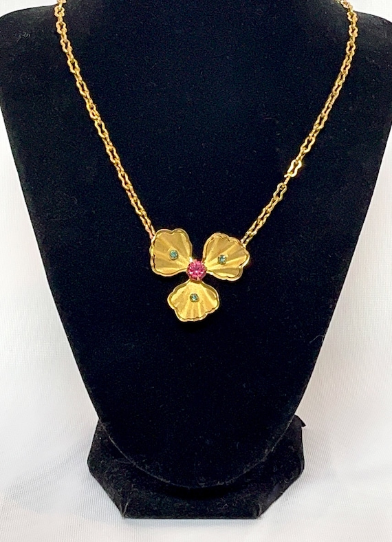 2024春大特価セール！ Three Leafs Gold Tone Rhinestone Necklace - Etsy その他