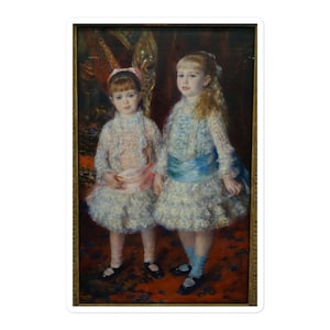 Pink and Blue, the Cahen d'Anvers Girls, door Pierre-Auguste Renoir, 1881 Bubble-free stickers