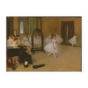 Edgar Degas, 1867c - Ballerinas in Pink Bubble-free stickers