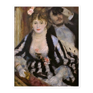 Pierre-Auguste Renoir (1841-1919). La Loge, 1874 Bubble-vrije stickers