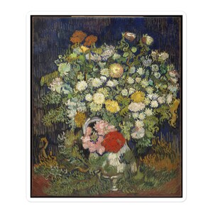 Boeket bloemen in een vaas van Vincent van Gogh Bubble-free stickers