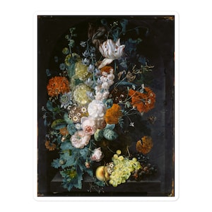 A Vase of Flowers - schilderij van Margareta Haverman Bubble-free stickers