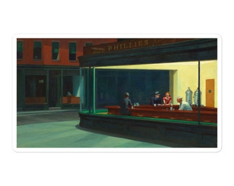 Nighthawks de Edward Hopper, 1942 Pegatinas sin burbujas