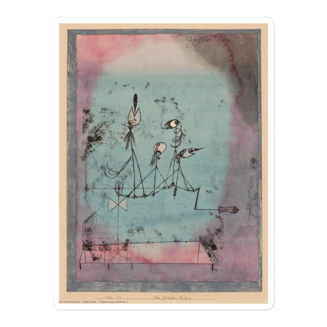 Paul Klee Twittering Machine 1 Bubble-free Stickers - Etsy