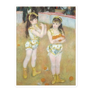 Pierre-Auguste Renoir - Acrobaten in het Cirque Fernando (Francisca en Angelina Wartenberg) - 1922 Bubble-free stickers