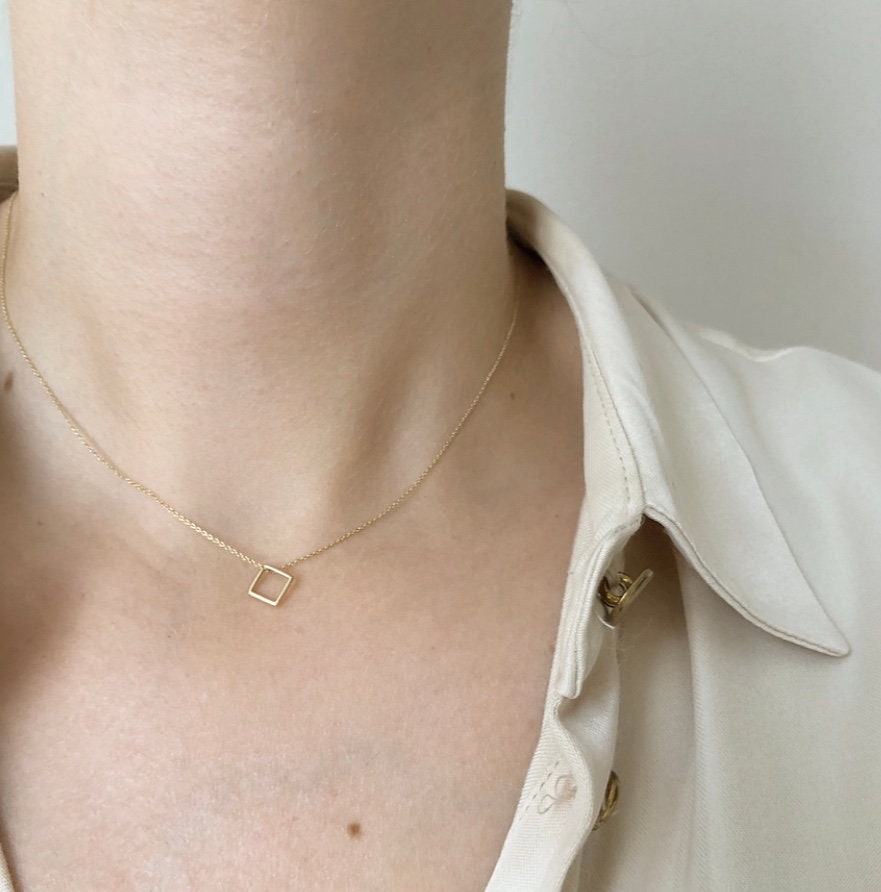 ネックレス・ペンダント LAZY DAWN square chain necklace Square Chain Necklace
