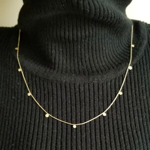 Gold Nugget Necklace for Women Simple Necklace Dainty Necklace 14k Gold Necklace Gold Jewelry Minimalist Necklace for Birthday Gift for Her