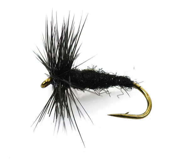 3 x CDC BLACK MIDGE DRY TROUT FLY sizes 10,12,14,16,18  available 