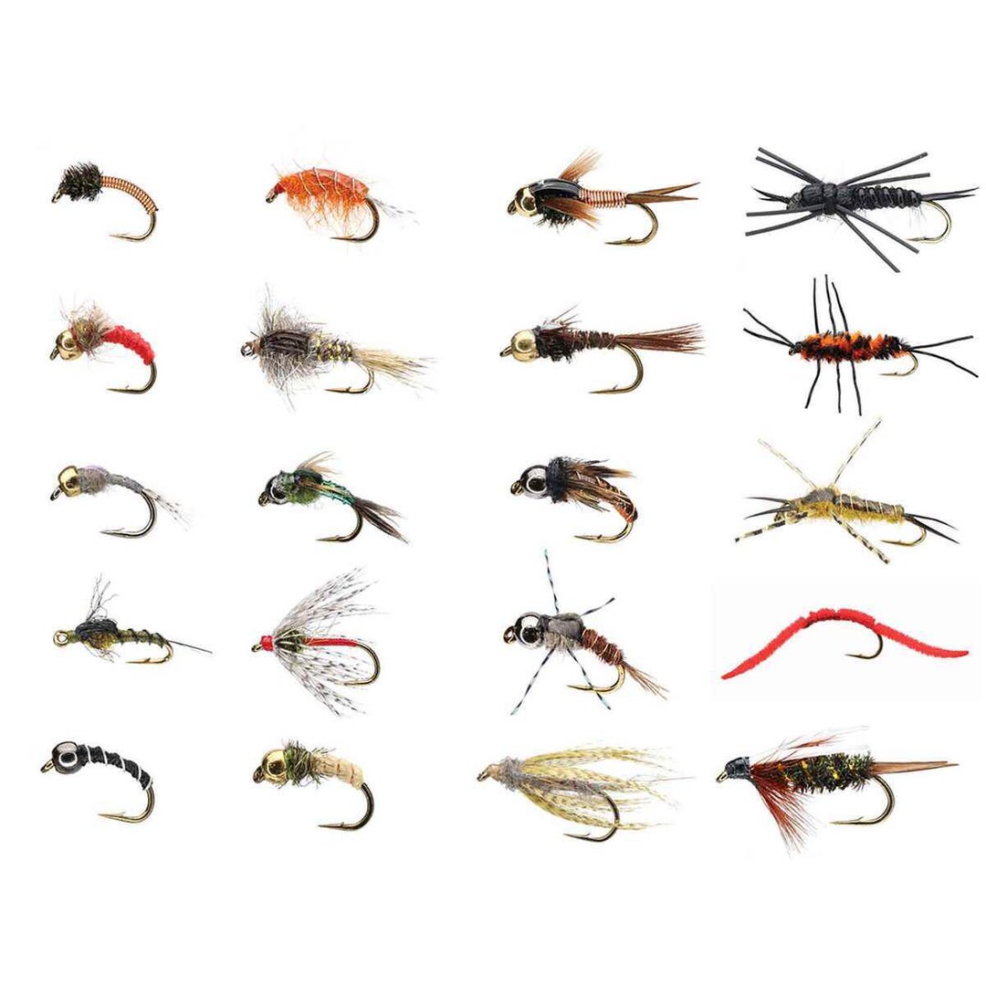 Fly Stuff Premium Fishing Flies Assortment - Wet, Nymph, & Streamers, Fly Fishing ...