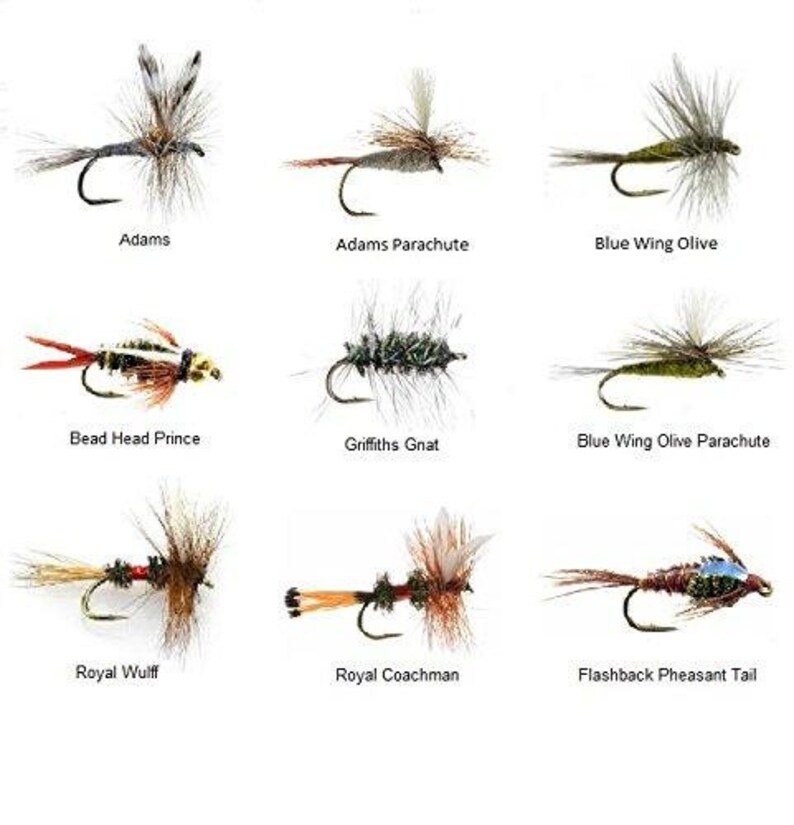 Premium Fishing Flies Assortment - Fly Fishing Gift Set - Hand Tied ...