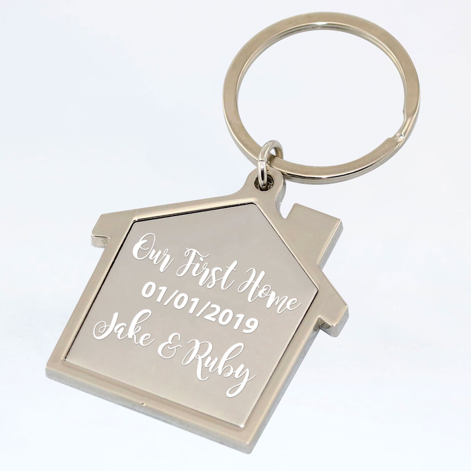 PERSONALISED PAIR of First Home Keyrings Our First Home - Etsy UK