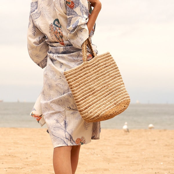 Sac à provisions en rotin tissé à la main Bali tote shopping bag - Boho Eclectic Boho Global Style - femme mode féminine - sac à canne sac à main en osier rotin