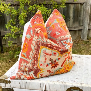 SALE - Kilim Style Cushion Cover - Colourful Geometric Kilim Cushion/Pillow Covers Travel Inspired Decor Moroccan Cushion Cover