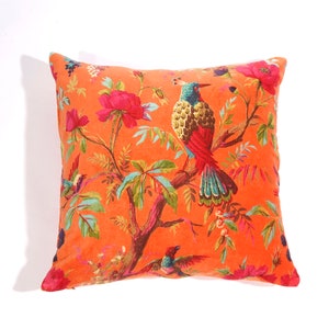 Peintre mexicain Housse doreiller en velours, Frida Floral Coussin décoratif, Peintre mexicain Art Garden Country Mexico Muertes Coussin image 3