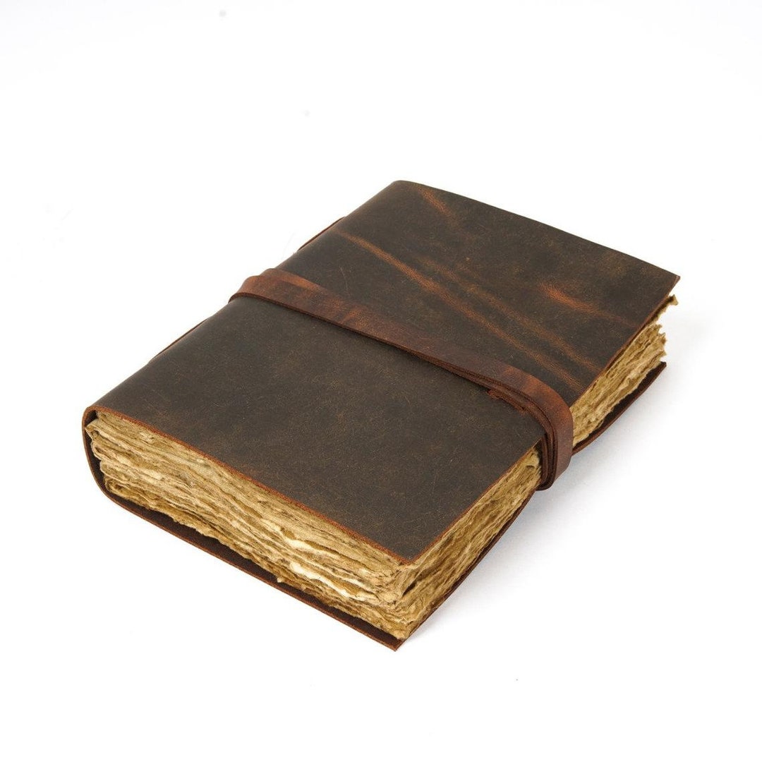 Vintage Leather Journal Recycled Paper Journal, for Notes, Notebook