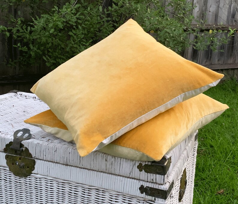 Luxury Mustard Velvet Throw Pillow Velvet Pillow Cover Etsy Australia