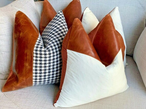 Etsy clearance leather pillow